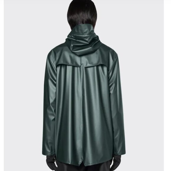 NWT Rains Jacket Silver Pine Raincoat Waterproof Rare Color Unisex XL Denmark - Picture 3 of 4